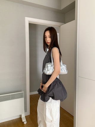 sleeveless bud vest dress