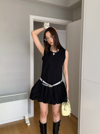 sleeveless bud vest dress
