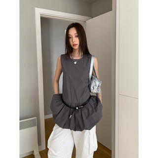 sleeveless bud vest dress