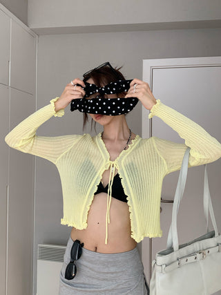 short sun cardigan top