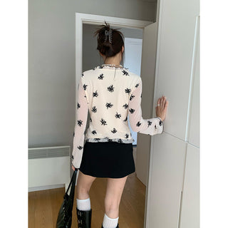 floral mesh sunscreen cardigan
