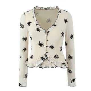 floral mesh sunscreen cardigan