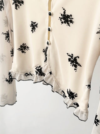 floral mesh sunscreen cardigan