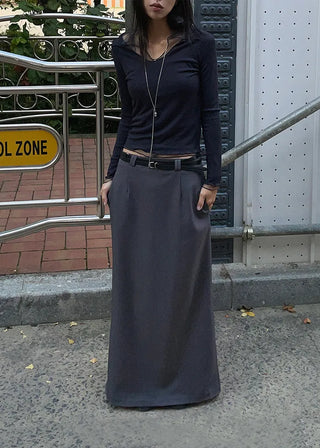Low-rise maxi skirt