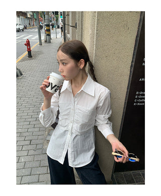 polo pleated shirt