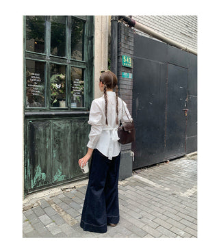 polo pleated shirt