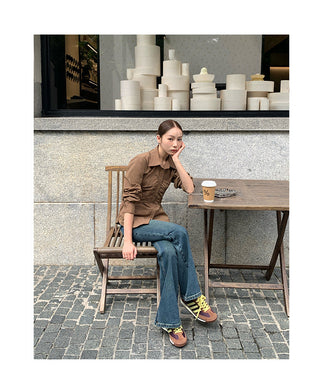 polo pleated shirt