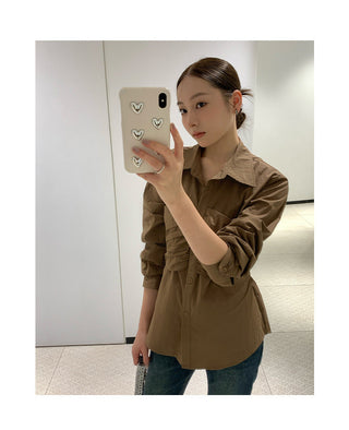 polo pleated shirt