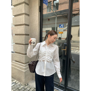 polo pleated shirt