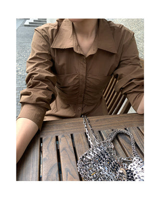 polo pleated shirt