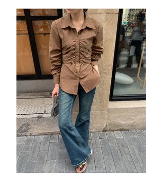 polo pleated shirt