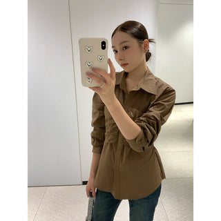 polo pleated shirt