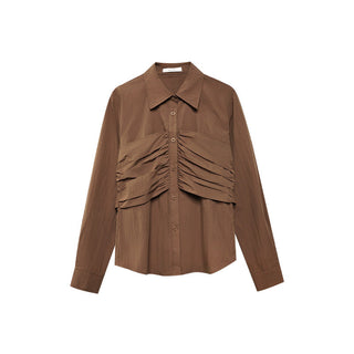 polo pleated shirt