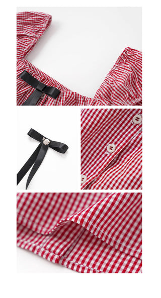 plaid backless top