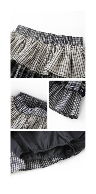 plaid cake skirt