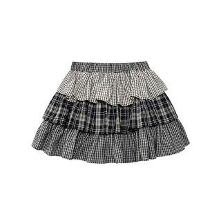plaid cake skirt
