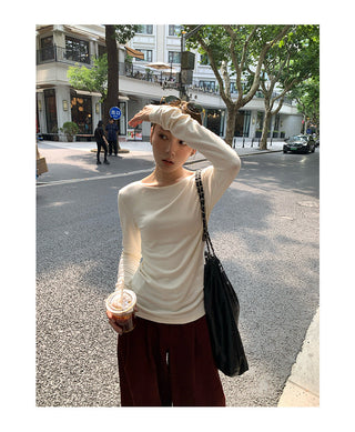 backless slim shirt