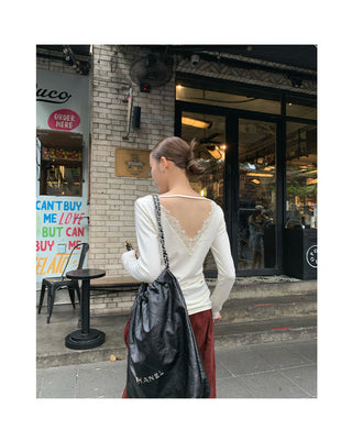 backless slim shirt