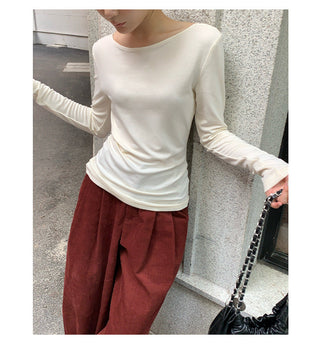 backless slim shirt