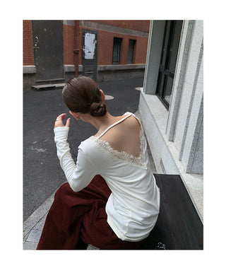 backless slim shirt
