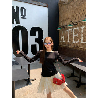 backless slim shirt