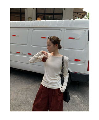 backless slim shirt