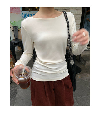 backless slim shirt