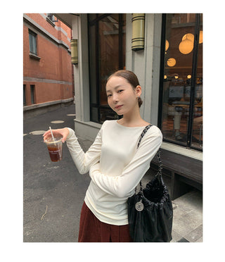 backless slim shirt