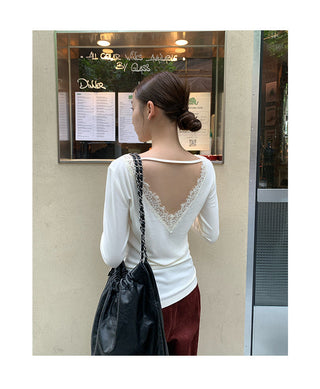 backless slim shirt