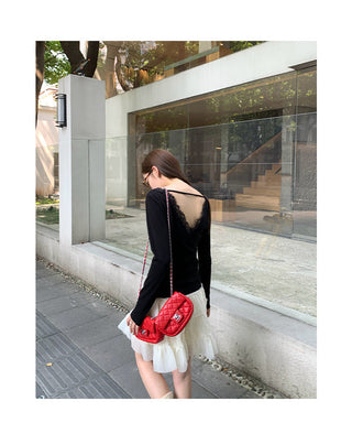 backless slim shirt