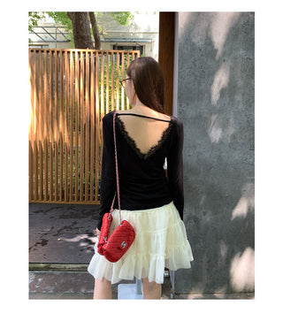backless slim shirt