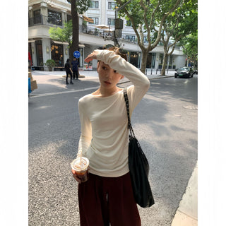 backless slim shirt