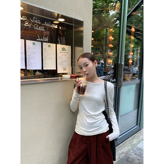 backless slim shirt