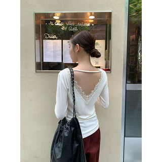 backless slim shirt