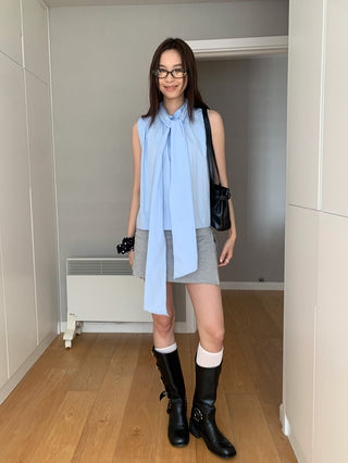 slit A-line skirt