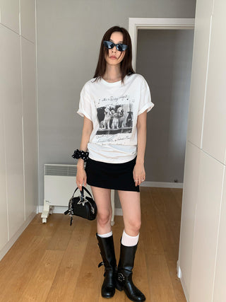 slit A-line skirt