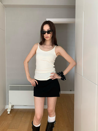 slit A-line skirt