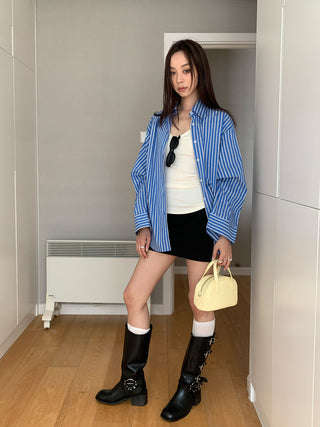 slit A-line skirt