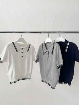 knitted polo Top