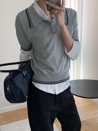 knitted polo Top