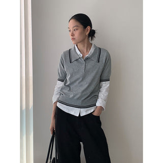 knitted polo Top