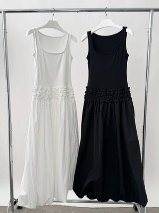 patchwork black dress