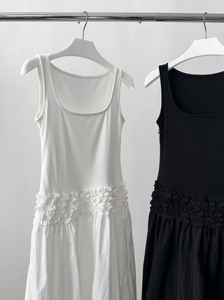 patchwork black dress
