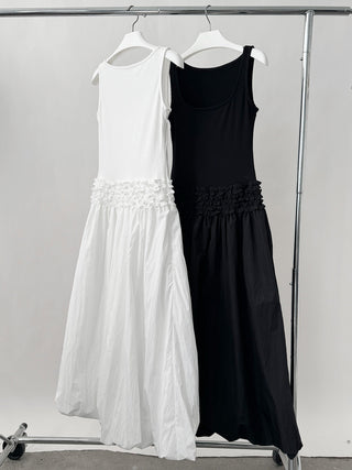 patchwork black dress
