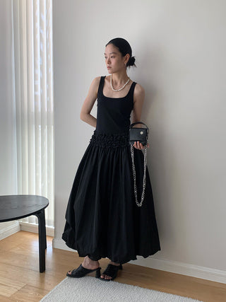 patchwork black dress