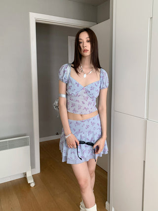 V-neck mesh Top