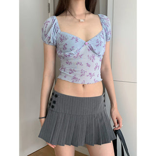 V-neck mesh Top