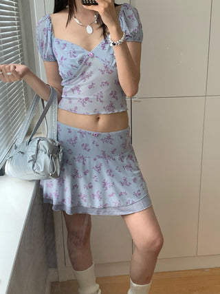 V-neck mesh Top