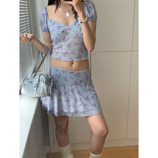 V-neck mesh Top