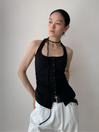 pleated lace Top